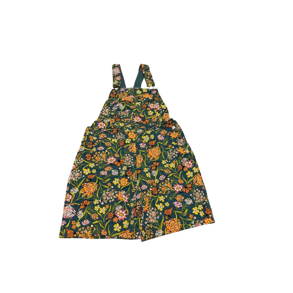 459. Duluth Trading Women's Heirloom Gardening Overalls Floral Print Size Large